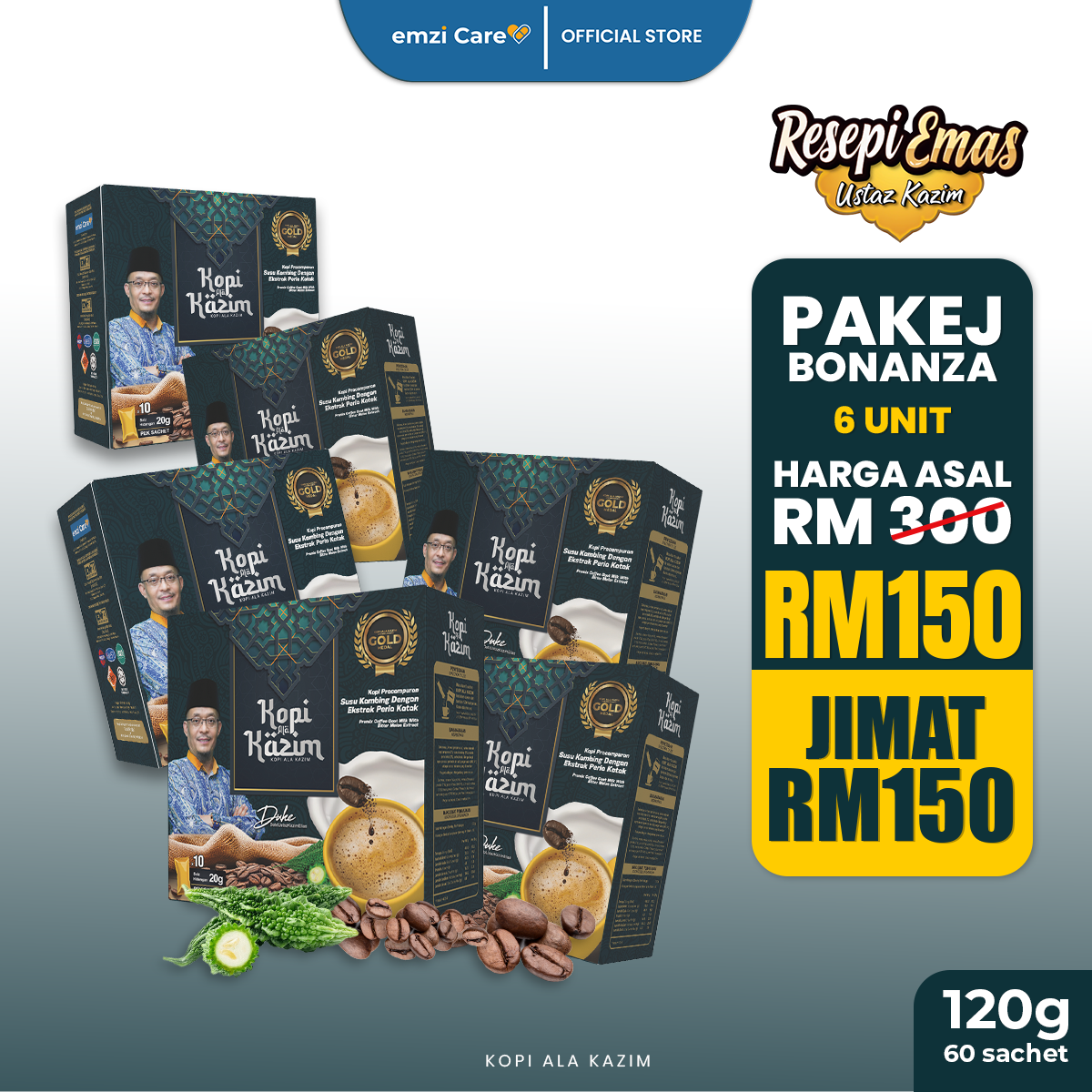 Kopi Ala Kazim Pakej Super Jimat Giler (6 Unit)